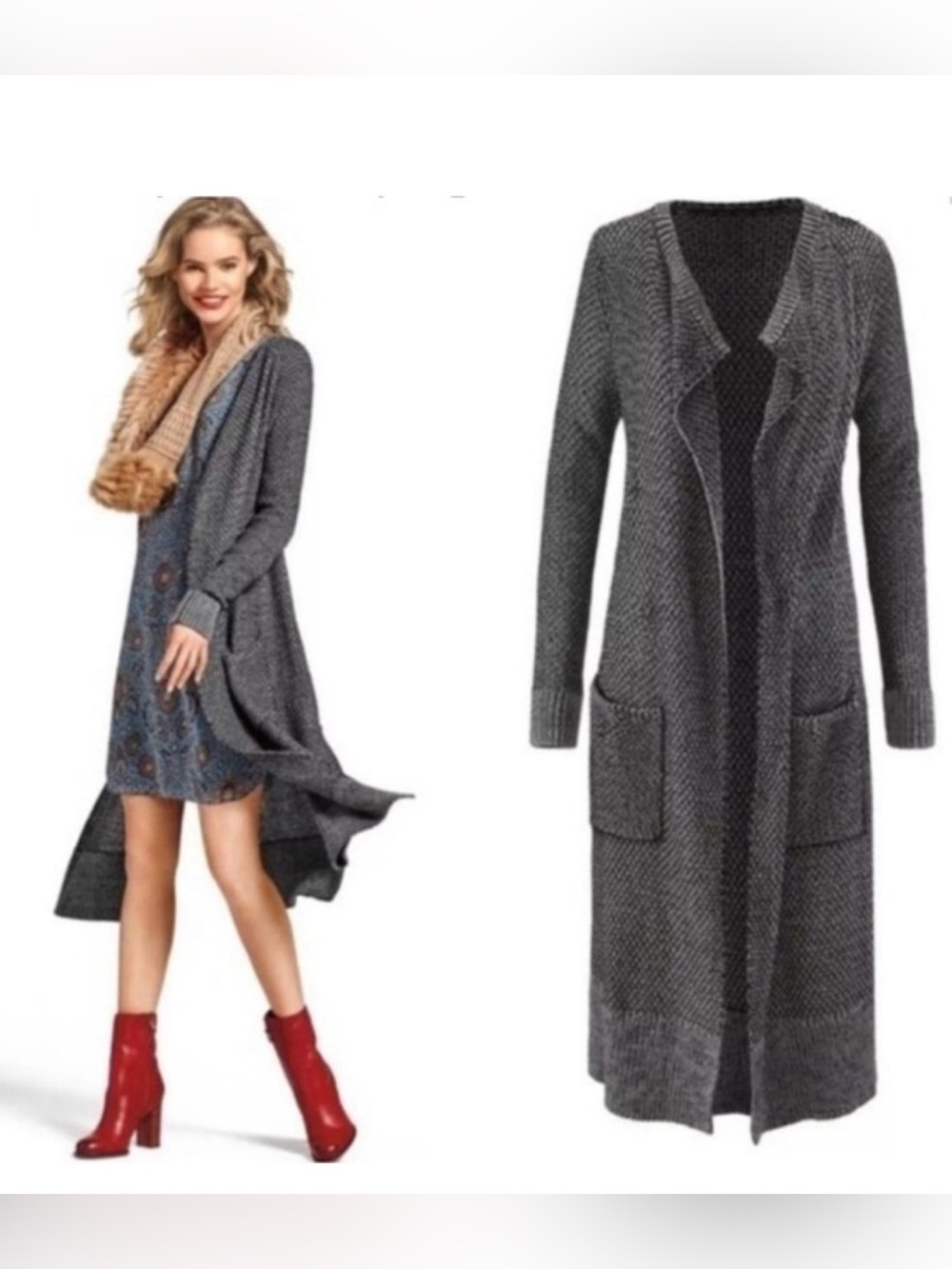 Cabi Lara Long Open Duster Size M